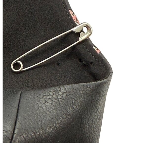 BCBG Maxazria Faux Leather Hadley Tunic Embroidered Long Black Boho Goth Size S - Picture 9 of 14